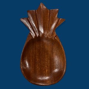 Vintage Wood Pineapple Dish Trinket Tray